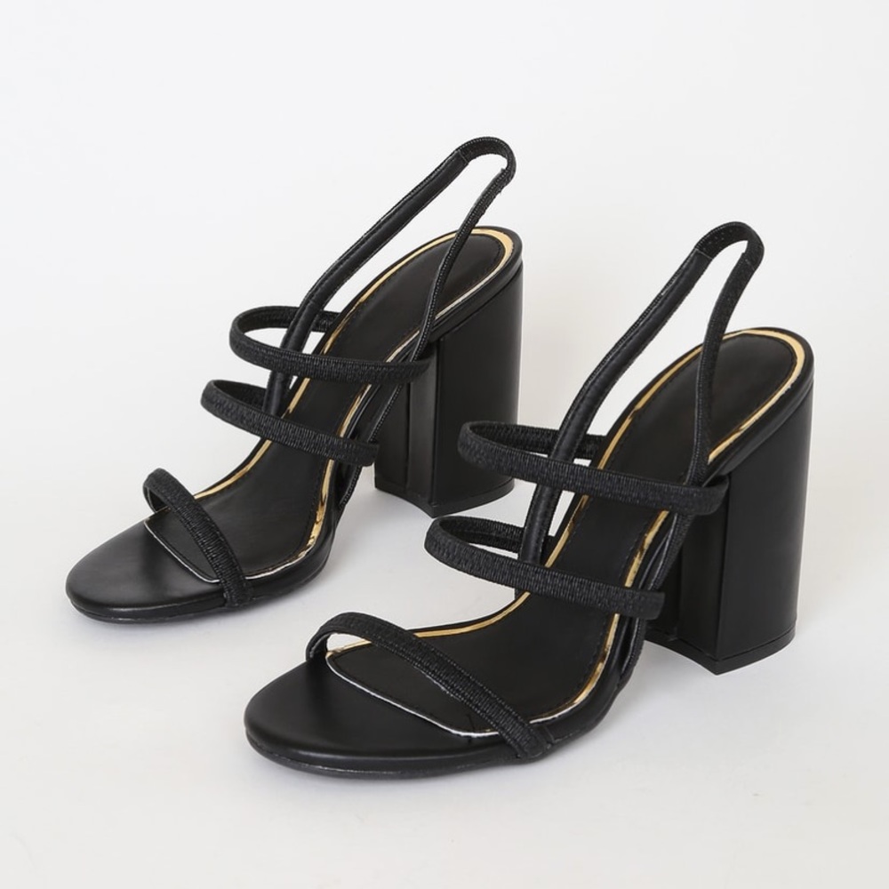 Worn Once!! strappy heeled sandals